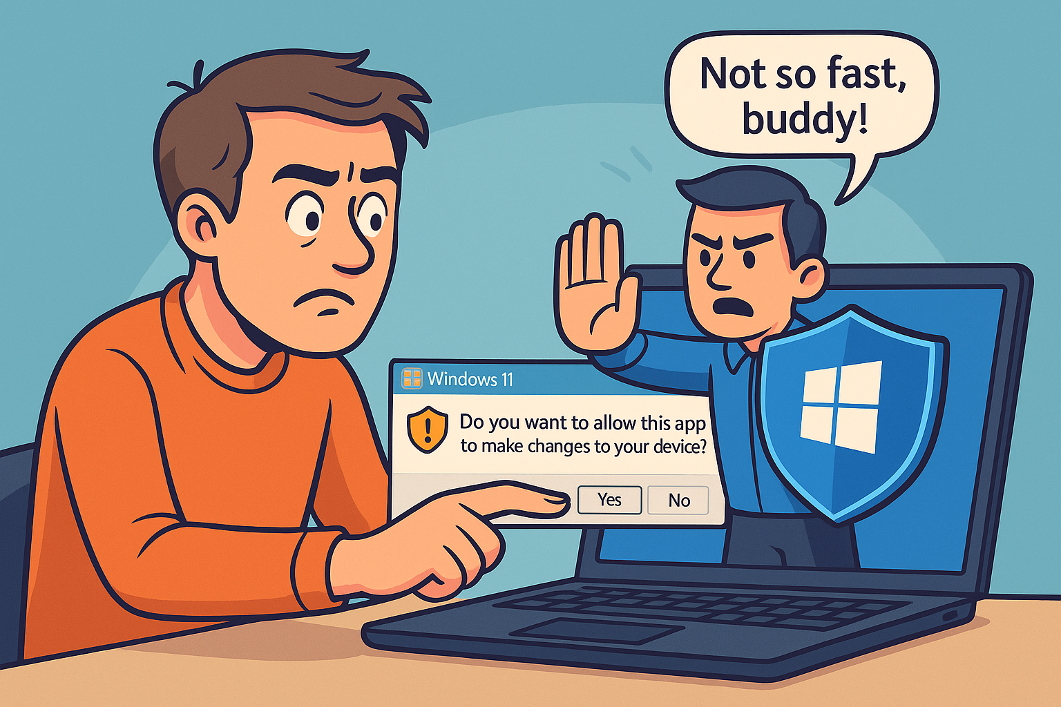 Windows 11 Administrator wird beim Ausführen einer Aktion von neuem Sicherheitsmechanismus gestoppt