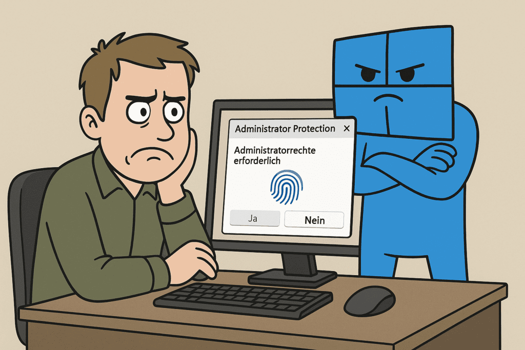 Windows blockiert eine Admin-Aktion mit Hinweis auf Administrator Protection